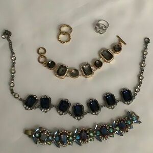 Elegant Blue and Gold Jewelry Set